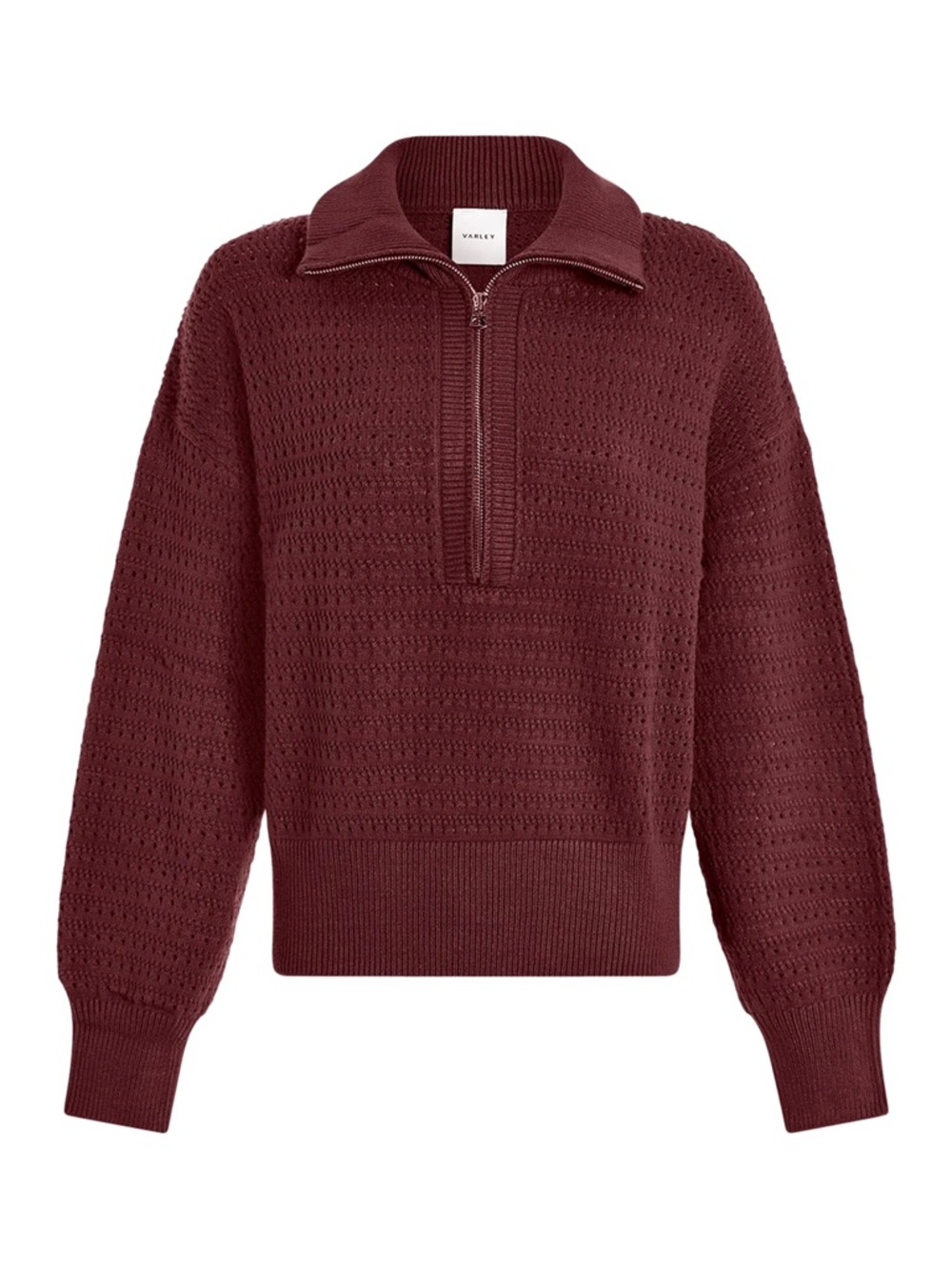 Varley Darla Burgundy Half Zip Sweater - Size small